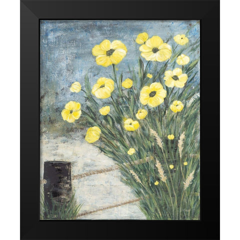 Beachside Spring Black Modern Wood Framed Art Print by Soulspeak And Sawdust