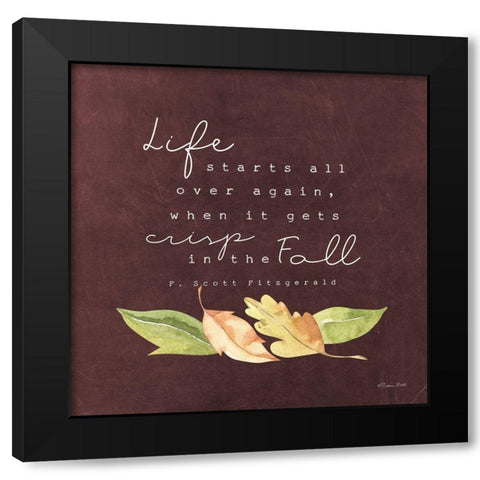 In the Fall Black Modern Wood Framed Art Print with Double Matting by Ball, Susan
