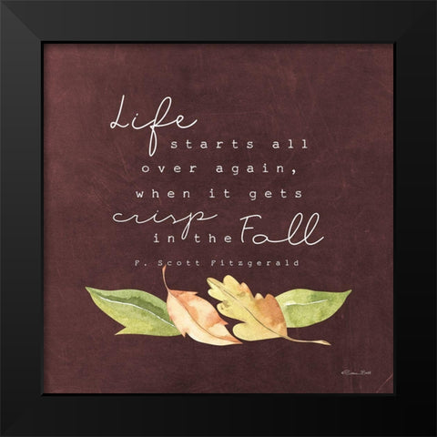 In the Fall Black Modern Wood Framed Art Print by Ball, Susan