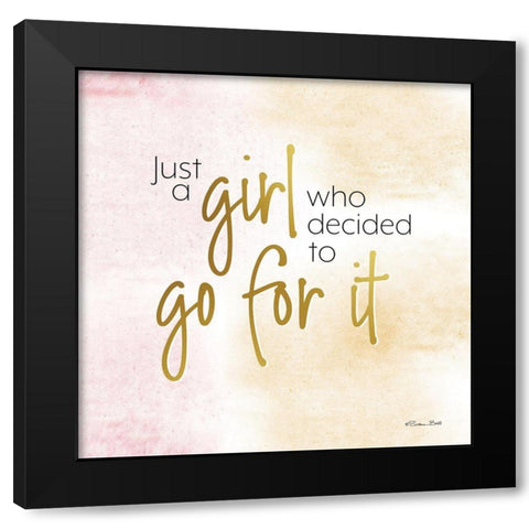 Go For It Black Modern Wood Framed Art Print with Double Matting by Ball, Susan