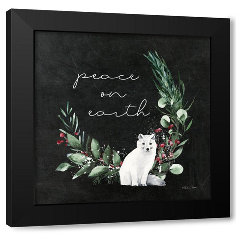 Peace On Earth   Black Modern Wood Framed Art Print with Double Matting by Ball, Susan