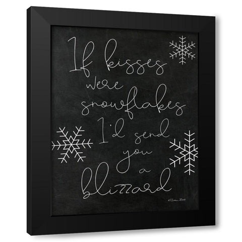 Send a Blizzard Black Modern Wood Framed Art Print with Double Matting by Ball, Susan