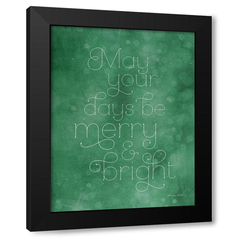 Merry And Bright Black Modern Wood Framed Art Print by Ball, Susan
