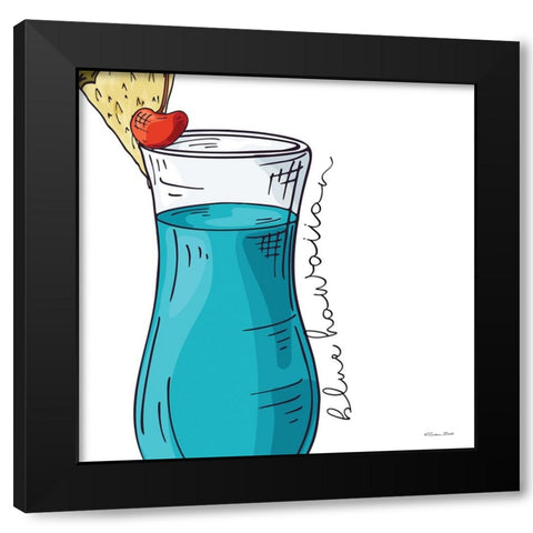 Blue Hawaiian     Black Modern Wood Framed Art Print by Ball, Susan