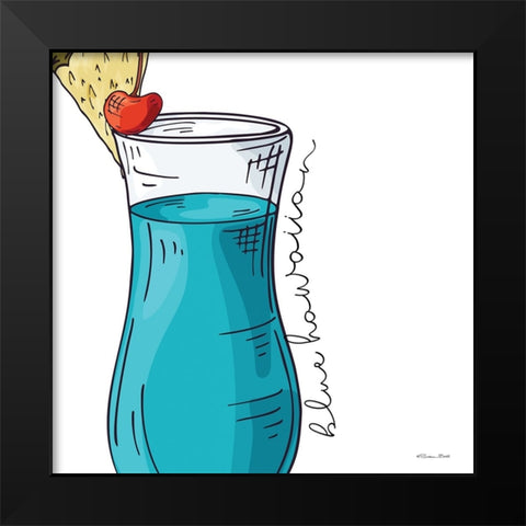 Blue Hawaiian     Black Modern Wood Framed Art Print by Ball, Susan