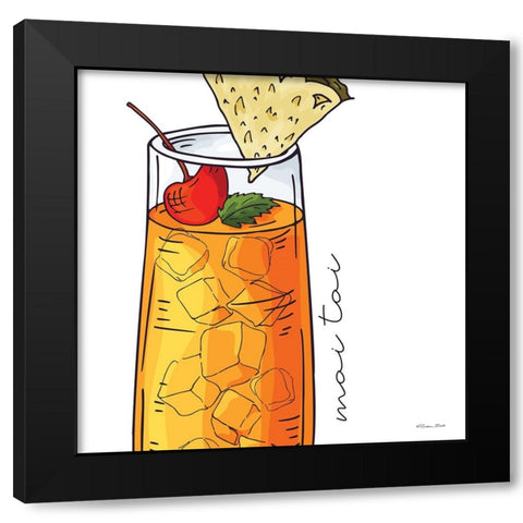 Mai Tai     Black Modern Wood Framed Art Print by Ball, Susan