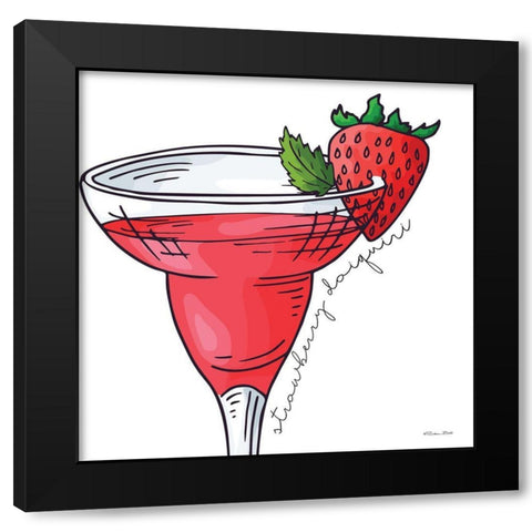 Strawberry Daiquiri    Black Modern Wood Framed Art Print with Double Matting by Ball, Susan