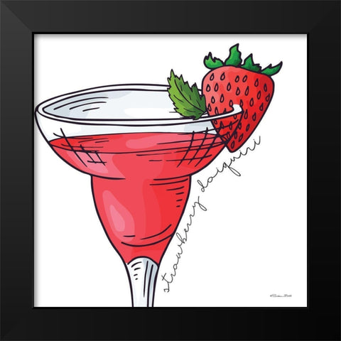 Strawberry Daiquiri    Black Modern Wood Framed Art Print by Ball, Susan