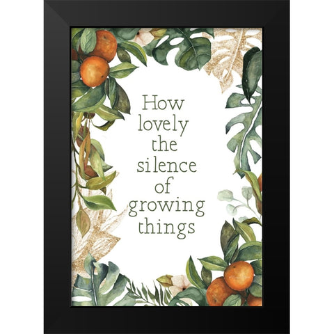 Silence of Growing Things   Black Modern Wood Framed Art Print by Ball, Susan