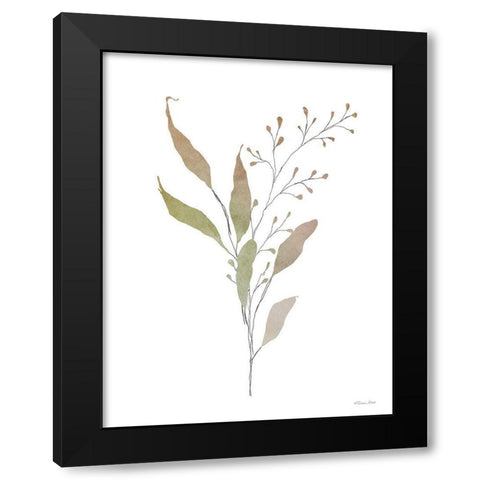 Watercolor Branch 3 Black Modern Wood Framed Art Print by Ball, Susan