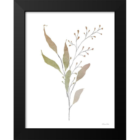 Watercolor Branch 3 Black Modern Wood Framed Art Print by Ball, Susan