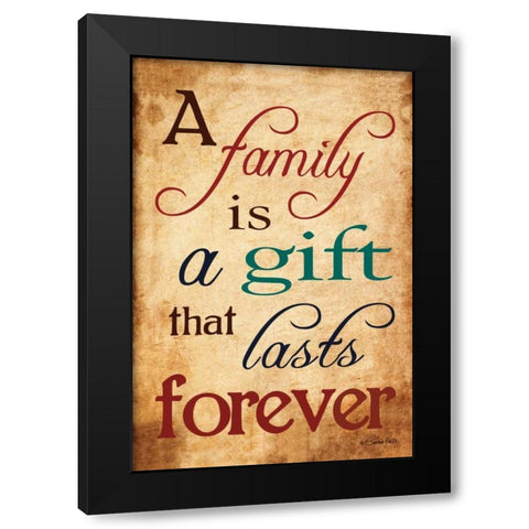 Gift of Family Black Modern Wood Framed Art Print with Double Matting by Ball, Susan