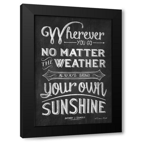 Wherever You Go Black Modern Wood Framed Art Print with Double Matting by Ball, Susan