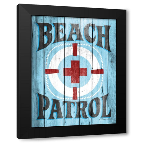 Beach Patrol Black Modern Wood Framed Art Print with Double Matting by Ball, Susan