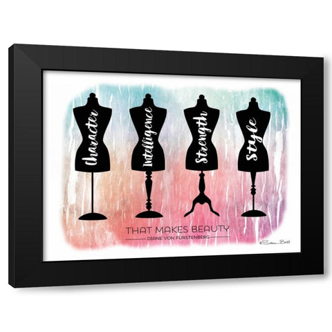 Beauty Is â€¦ Black Modern Wood Framed Art Print by Ball, Susan