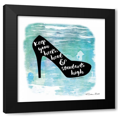 Keepem High Black Modern Wood Framed Art Print by Ball, Susan