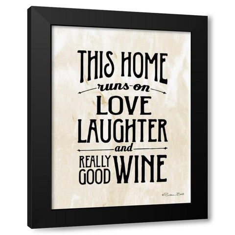 Home with Wine Black Modern Wood Framed Art Print with Double Matting by Ball, Susan