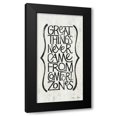 Comfort Zone Black Modern Wood Framed Art Print with Double Matting by Ball, Susan