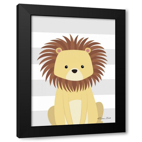 Lion Stripe Black Modern Wood Framed Art Print with Double Matting by Ball, Susan