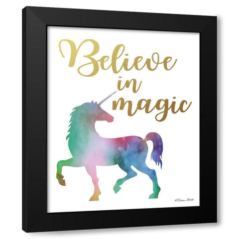Believe in Magic Black Modern Wood Framed Art Print with Double Matting by Ball, Susan