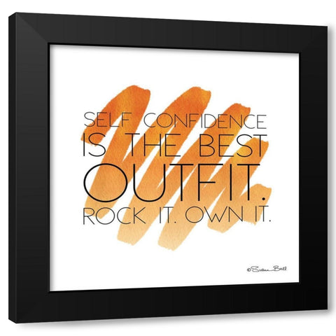 Best Outfit Black Modern Wood Framed Art Print by Ball, Susan