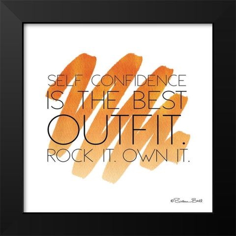 Best Outfit Black Modern Wood Framed Art Print by Ball, Susan