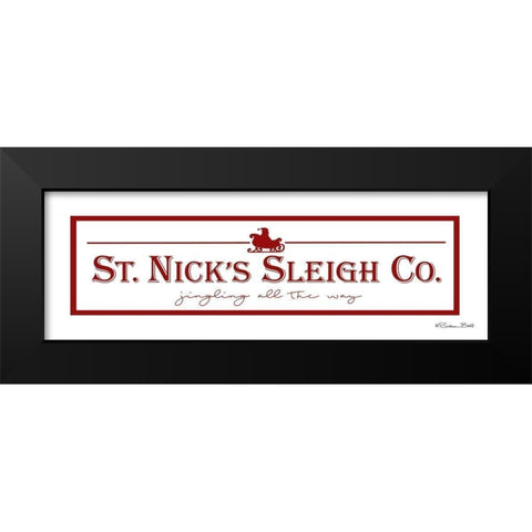 St. Nicks Sleigh Co.    Black Modern Wood Framed Art Print by Ball, Susan