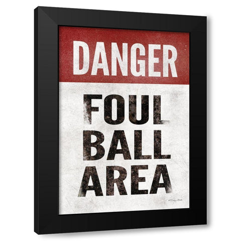 Foul Ball Area Black Modern Wood Framed Art Print with Double Matting by Ball, Susan