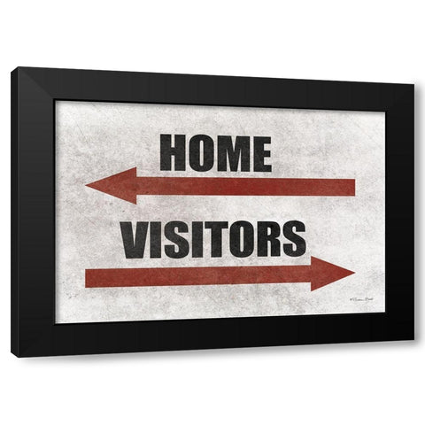 Home and Visitors Black Modern Wood Framed Art Print with Double Matting by Ball, Susan