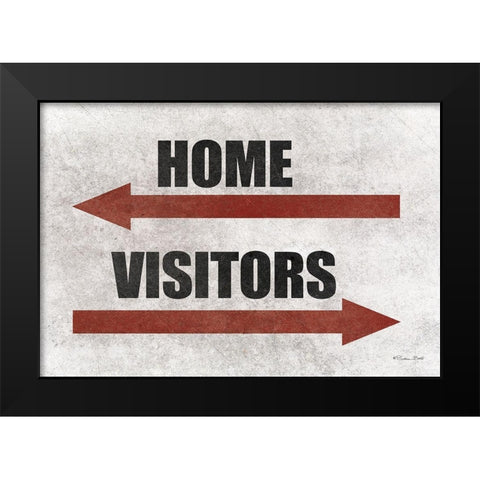 Home and Visitors Black Modern Wood Framed Art Print by Ball, Susan