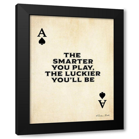 Ace of Spades Black Modern Wood Framed Art Print with Double Matting by Ball, Susan