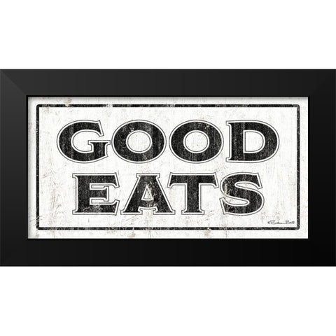 Good Eats Black Modern Wood Framed Art Print by Ball, Susan