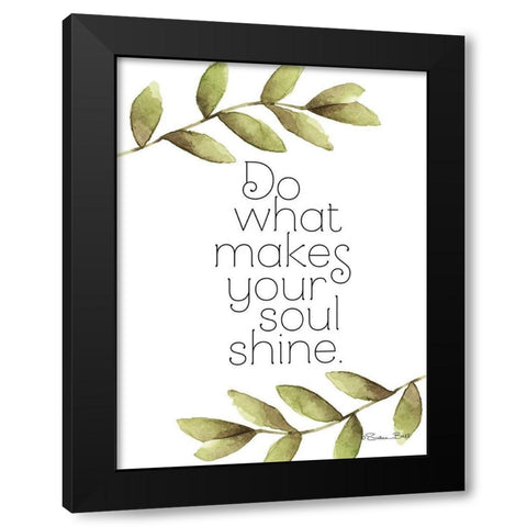 Greenery Soul Shine Black Modern Wood Framed Art Print with Double Matting by Ball, Susan