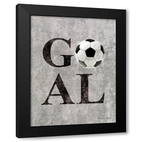 Soccer GOAL Black Modern Wood Framed Art Print by Ball, Susan