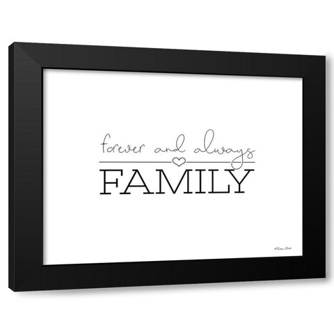 Forever and Always Family Black Modern Wood Framed Art Print with Double Matting by Ball, Susan