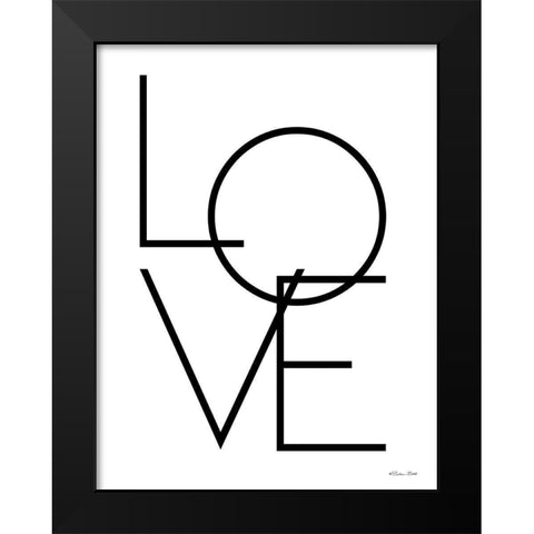 Love    Black Modern Wood Framed Art Print by Ball, Susan