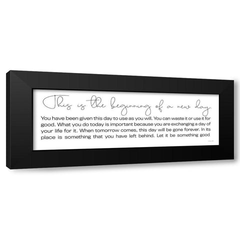 This is the Beginning Black Modern Wood Framed Art Print with Double Matting by Ball, Susan