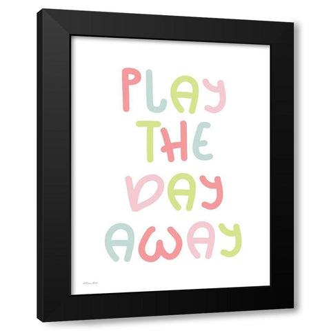 Play the Day Away Black Modern Wood Framed Art Print by Ball, Susan