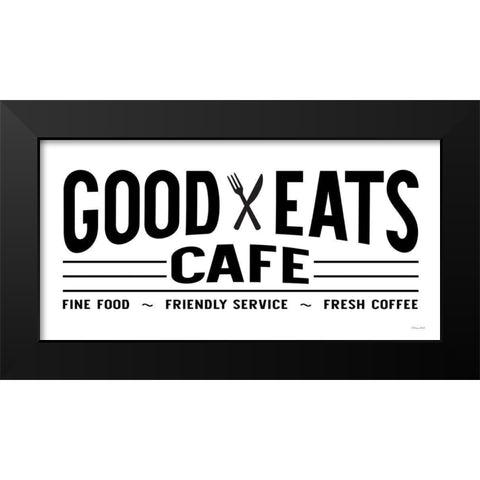 Good Eats CafÃ© Black Modern Wood Framed Art Print by Ball, Susan