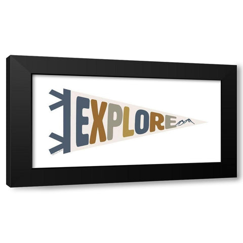 Explore Pennant Black Modern Wood Framed Art Print by Ball, Susan