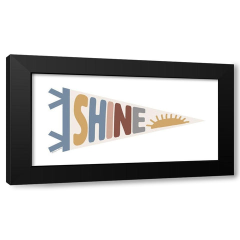 Shine Pennant Black Modern Wood Framed Art Print with Double Matting by Ball, Susan
