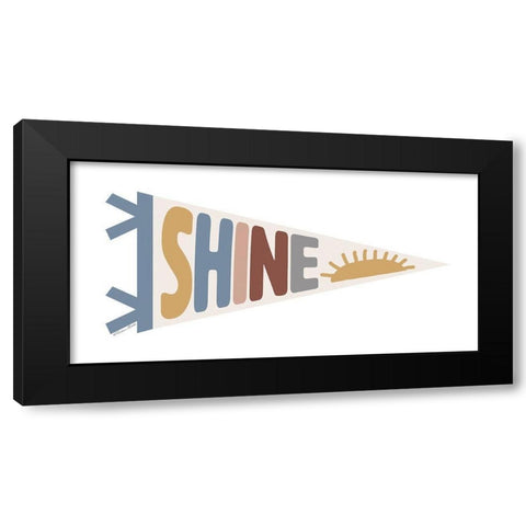 Shine Pennant Black Modern Wood Framed Art Print by Ball, Susan