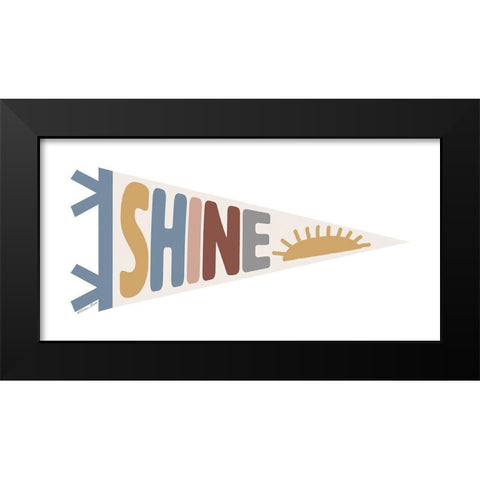 Shine Pennant Black Modern Wood Framed Art Print by Ball, Susan