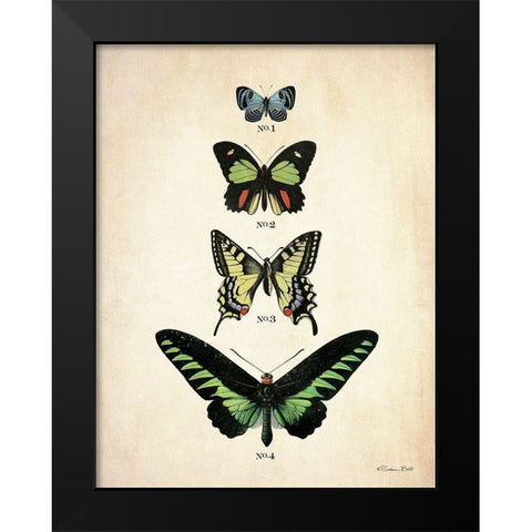 Butterflies 1     Black Modern Wood Framed Art Print by Ball, Susan