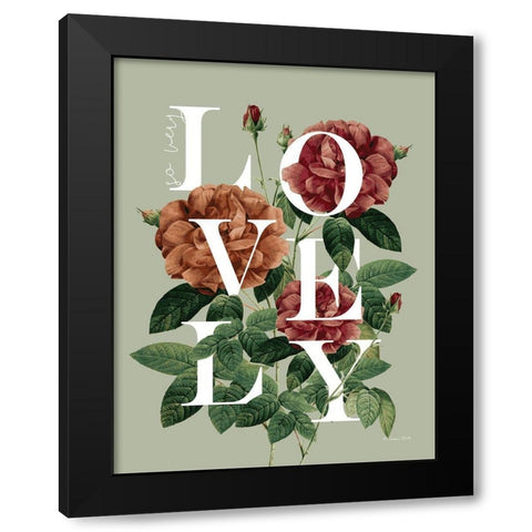 Floral Lovely   Black Modern Wood Framed Art Print by Ball, Susan