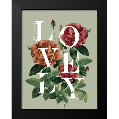 Floral Lovely   Black Modern Wood Framed Art Print by Ball, Susan