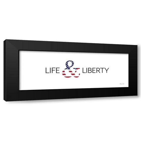 Life and Liberty Black Modern Wood Framed Art Print by Ball, Susan