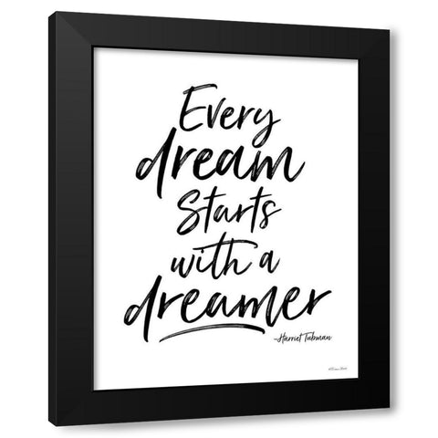 A Dreamer Black Modern Wood Framed Art Print by Ball, Susan