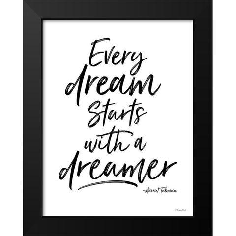 A Dreamer Black Modern Wood Framed Art Print by Ball, Susan