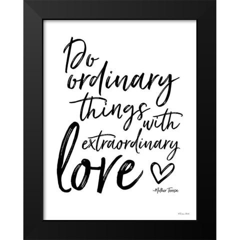 Extraordinary Love Black Modern Wood Framed Art Print by Ball, Susan